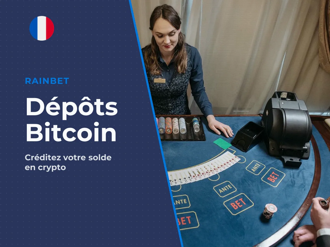 Dépôt et lancement du blackjack. Le